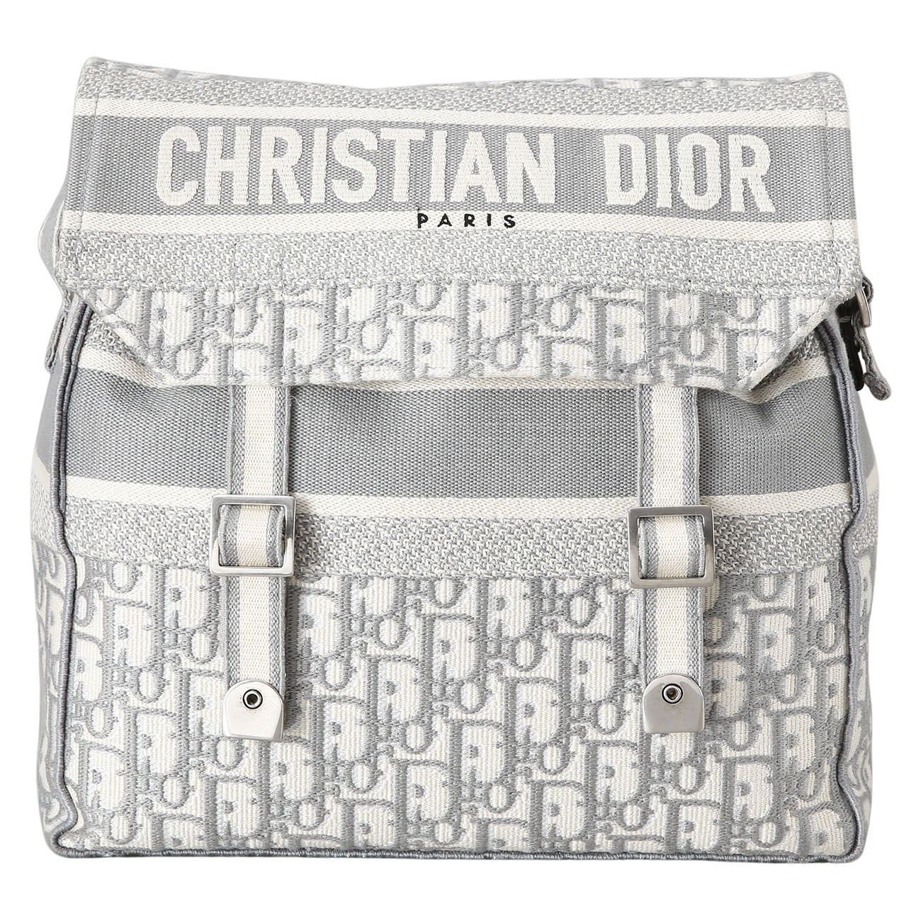 CHRISTIAN DIOR(USED)크리스찬디올 오블리크 디올캠프 메신저백 그레이